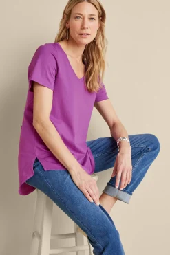 Outlet Soft Surroundings Soft Essential Supima Isabel Short Sleeve Tunic