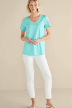 Outlet Soft Surroundings Soft Essential Supima Isabel Short Sleeve Tunic