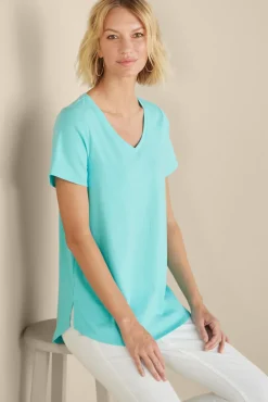 Outlet Soft Surroundings Soft Essential Supima Isabel Short Sleeve Tunic