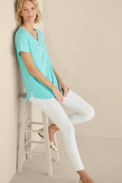 Outlet Soft Surroundings Soft Essential Supima Isabel Short Sleeve Tunic