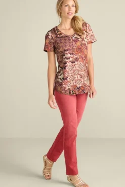 Outlet Soft Surroundings Soft Essential Supima Isabel Short Sleeve Tunic