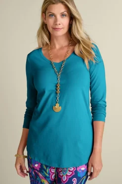 Online Soft Surroundings Soft Essential Supima Isabel Long Sleeve Tunic
