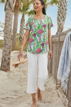 Outlet Soft Surroundings Soft Essential Supima Isabel Short Sleeve Tunic