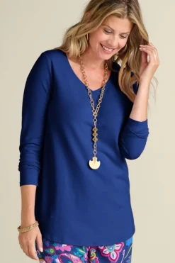 Online Soft Surroundings Soft Essential Supima Isabel Long Sleeve Tunic