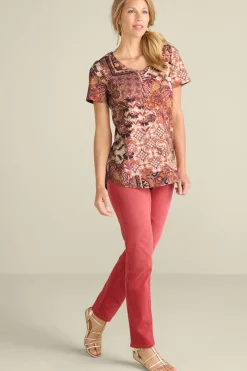 Outlet Soft Surroundings Soft Essential Supima Isabel Short Sleeve Tunic