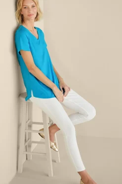 Outlet Soft Surroundings Soft Essential Supima Isabel Short Sleeve Tunic