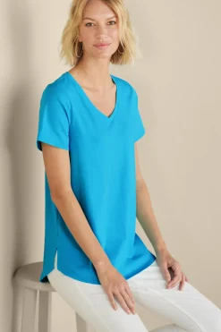 Outlet Soft Surroundings Soft Essential Supima Isabel Short Sleeve Tunic
