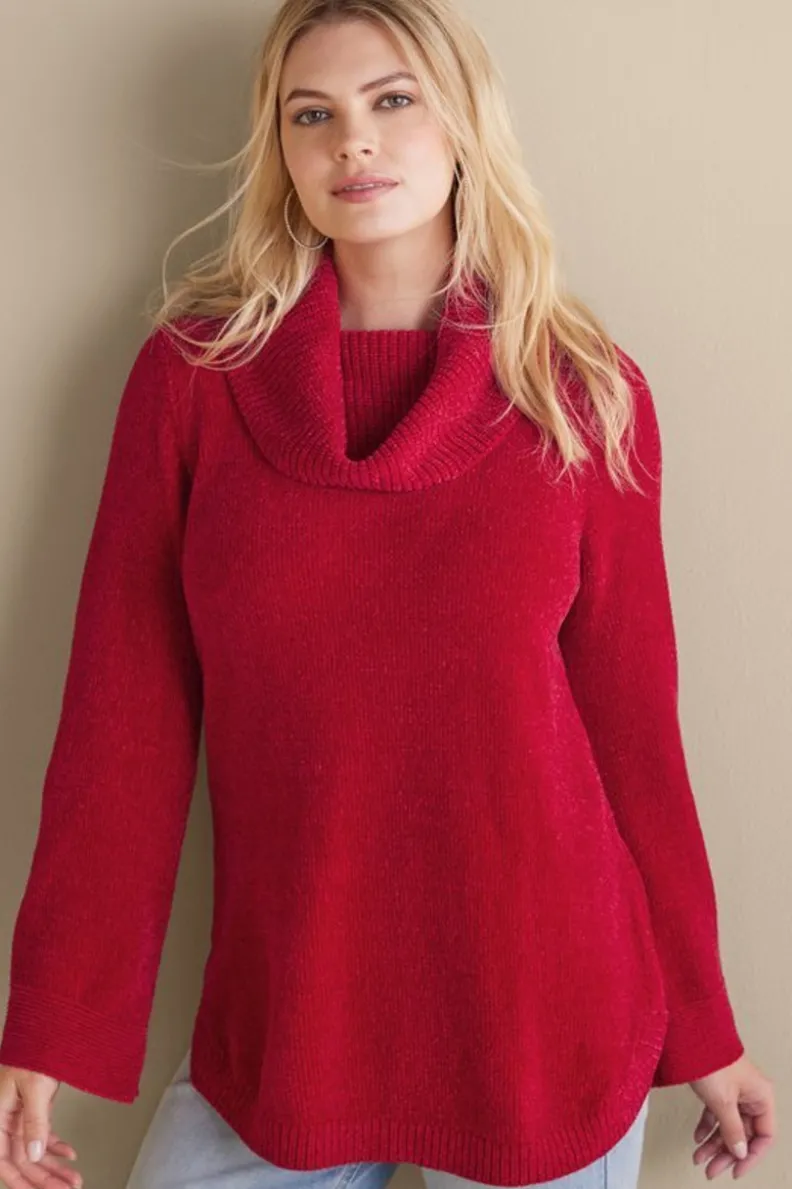 Discount Soft Surroundings Soft Winds Chenille Tunic Sweater