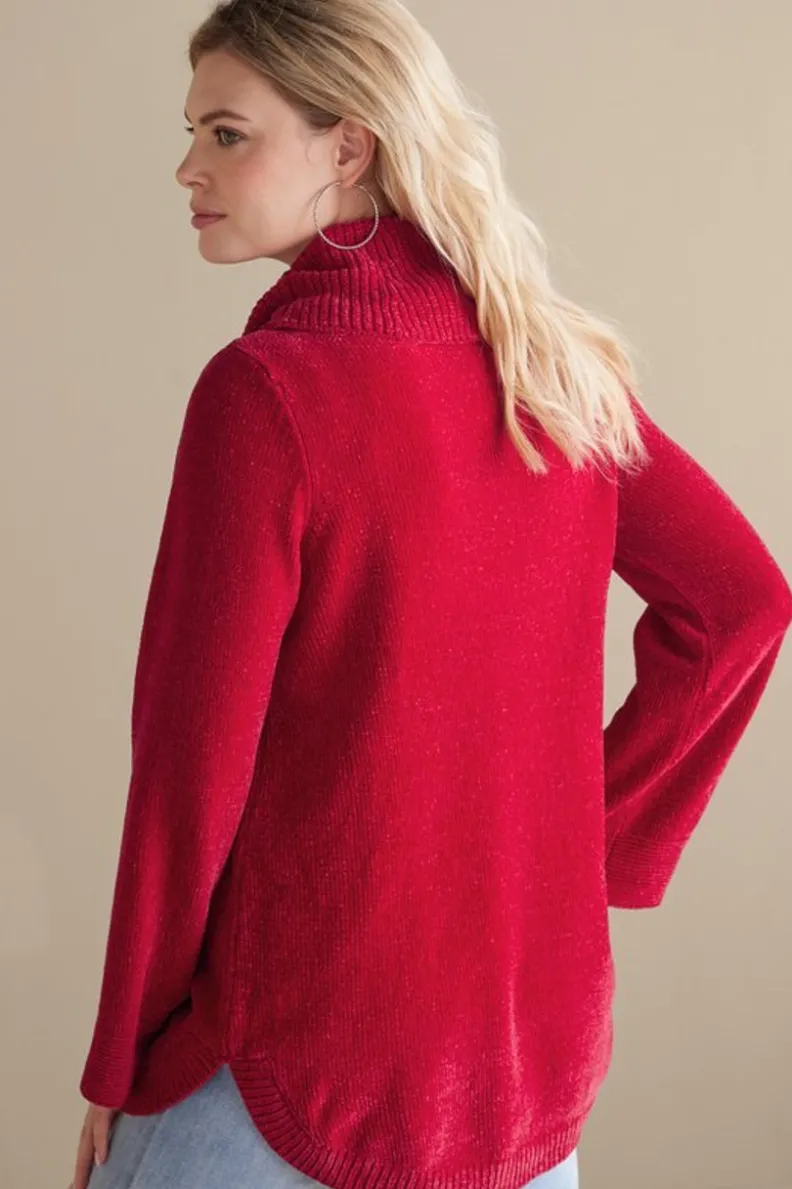 Discount Soft Surroundings Soft Winds Chenille Tunic Sweater