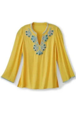 Outlet Soft Surroundings Soraya Embellished Tunic Sunstruck