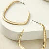 Best Soft Surroundings Soreli Hammered Hoop Earrings Gold