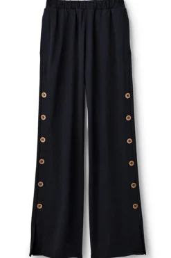 Best Soft Surroundings Sorrento French Terry Wide Leg Pants Black