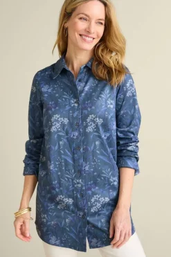 Best Soft Surroundings Stretch Faux Suede Boyfriend Tunic Shirt AviaryClimbingGarden