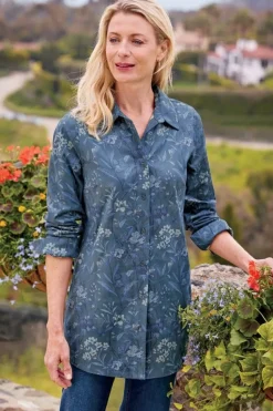 Best Soft Surroundings Stretch Faux Suede Boyfriend Tunic Shirt AviaryClimbingGarden