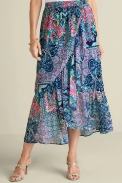 New Soft Surroundings Sumarti Midi Skirt SafiTapestry