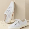 Clearance Soft Surroundings Superga Leather Sneaker OpticalWhiteFavorio