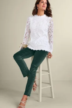 Hot Soft Surroundings Sutton Velveteen Pull-On Slim Leg Pants