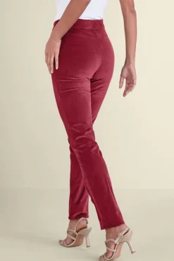 Hot Soft Surroundings Sutton Velveteen Pull-On Slim Leg Pants