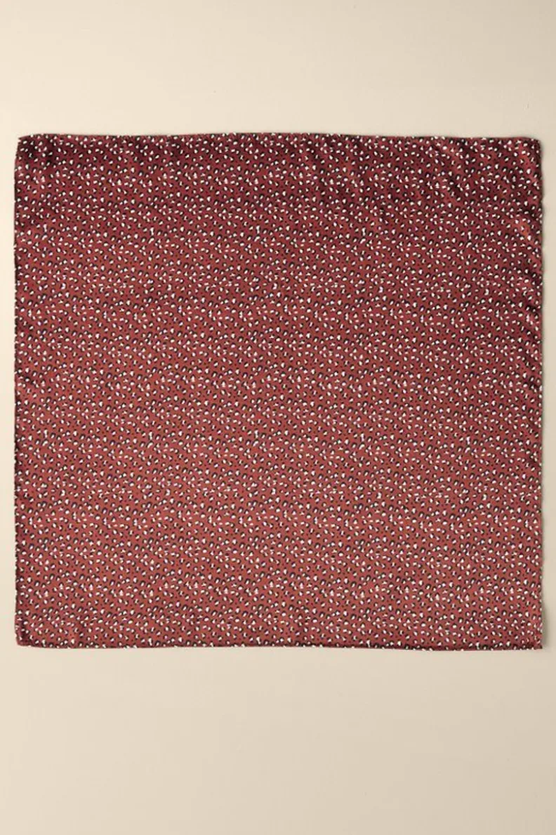 New Soft Surroundings Sylvia Silk Square Scarf RustMulti