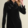 Outlet Soft Surroundings Tai Velvet Tunic Black