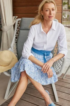 Sale Soft Surroundings Talisa Linen Blend Skirt