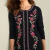Sale Soft Surroundings Talulla Embroidered Tunic BlackBeauty