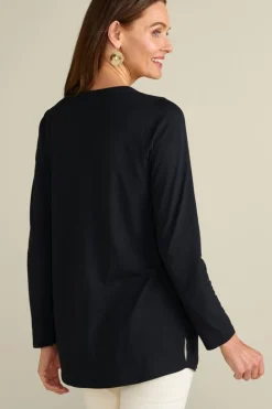 Sale Soft Surroundings Talulla Embroidered Tunic BlackBeauty