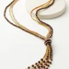 Best Soft Surroundings Taylor Beaded Tassel Necklace Coffee