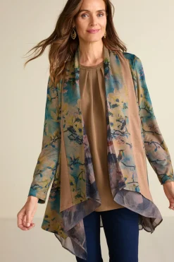 Best Soft Surroundings Tea Gardens Topper Brown/Teal