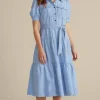 Fashion Soft Surroundings Tenley Midi Dress LightDenim