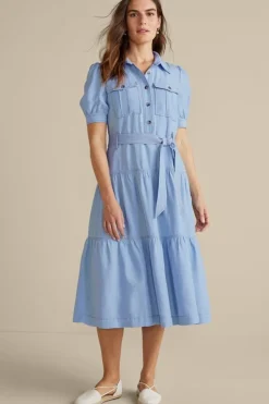 Fashion Soft Surroundings Tenley Midi Dress LightDenim
