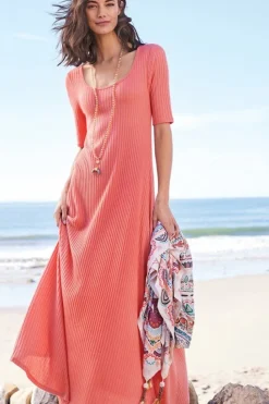 Online Soft Surroundings Textured Short Sleeve Santiago Dress