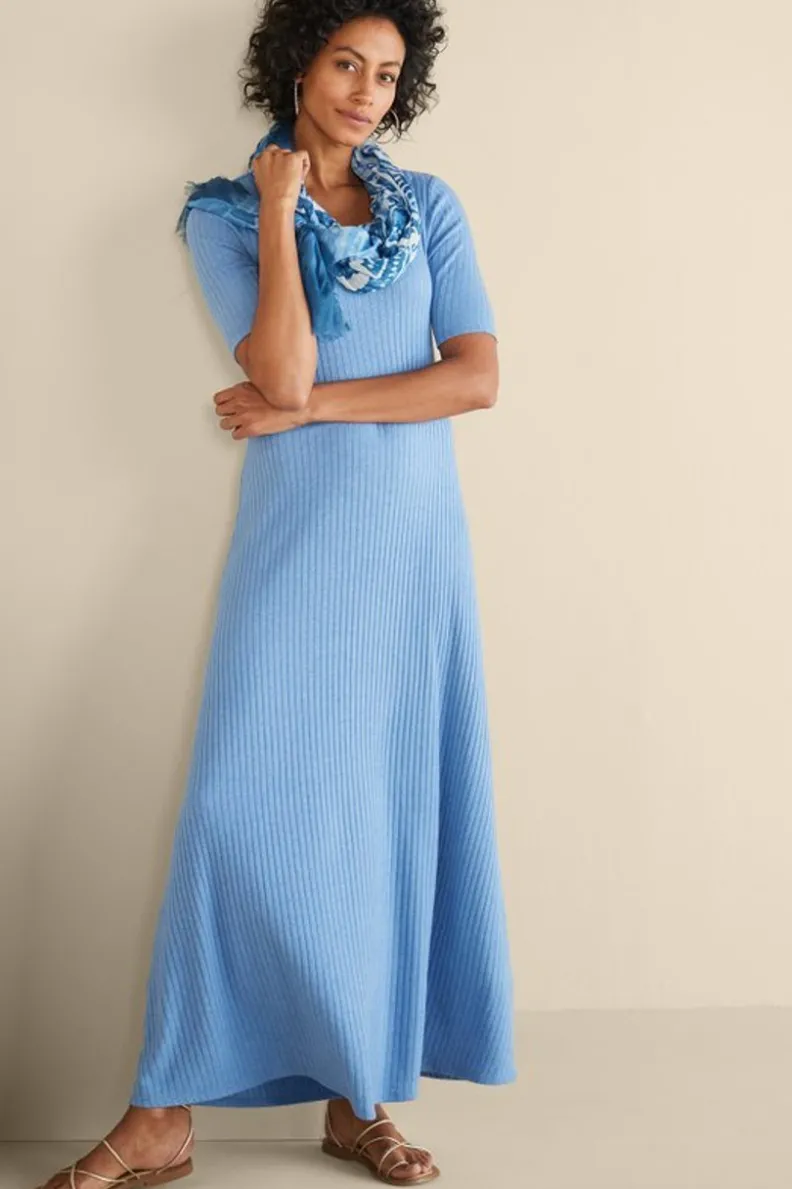Online Soft Surroundings Textured Short Sleeve Santiago Dress