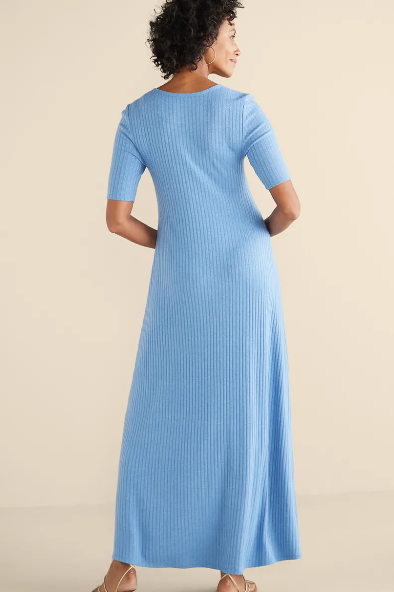 Online Soft Surroundings Textured Short Sleeve Santiago Dress