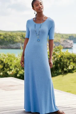 Online Soft Surroundings Textured Short Sleeve Santiago Dress