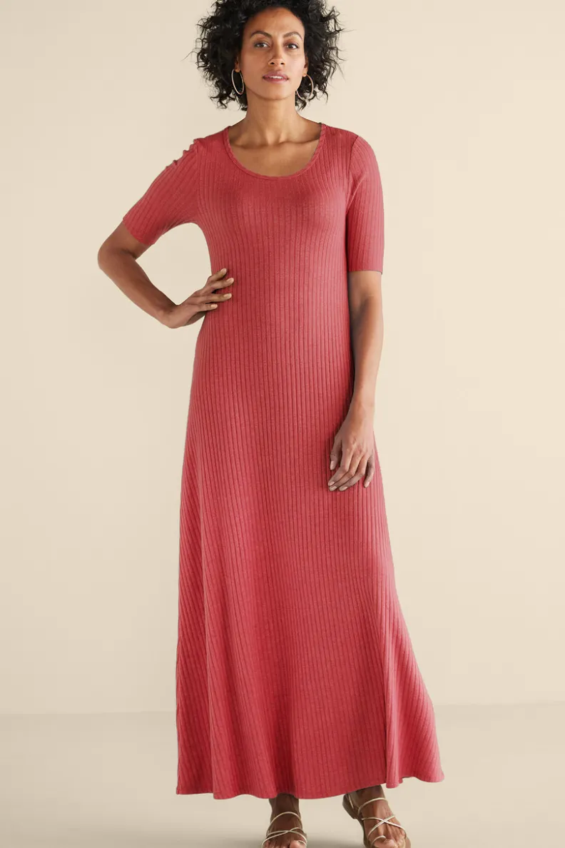 Online Soft Surroundings Textured Short Sleeve Santiago Dress