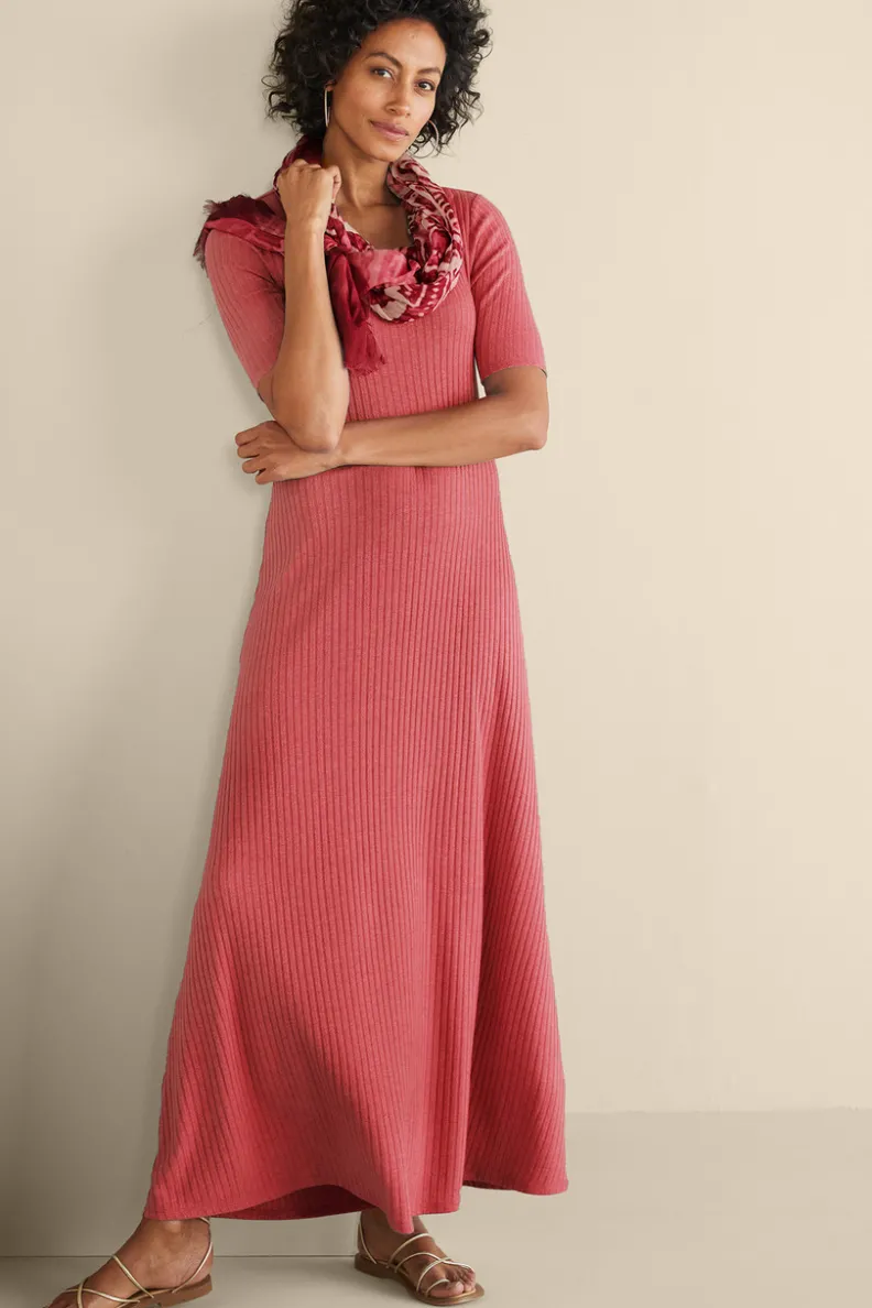 Online Soft Surroundings Textured Short Sleeve Santiago Dress