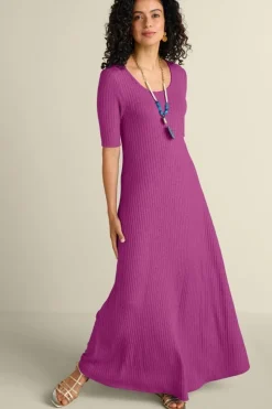 Online Soft Surroundings Textured Short Sleeve Santiago Dress