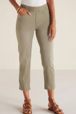 Online Soft Surroundings The Ultimate Denim Pull-On Crop White