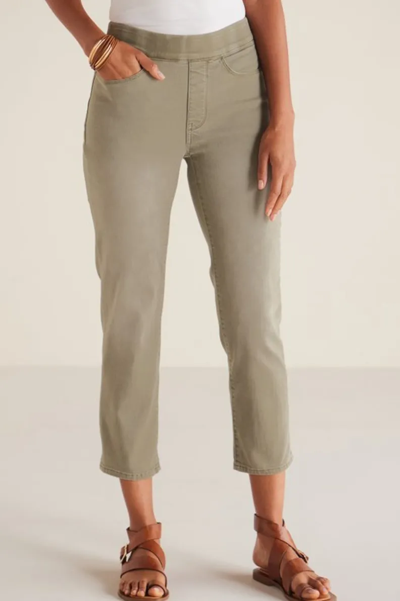 Online Soft Surroundings The Ultimate Denim Pull-On Crop White