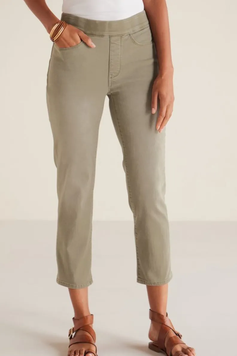 Online Soft Surroundings The Ultimate Denim Pull-On Crop White