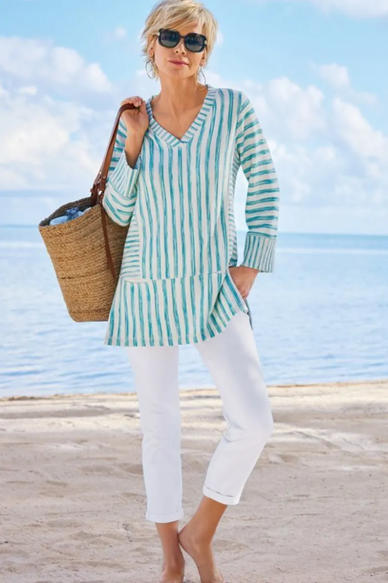 Online Soft Surroundings The Ultimate Denim Pull-On Crop White