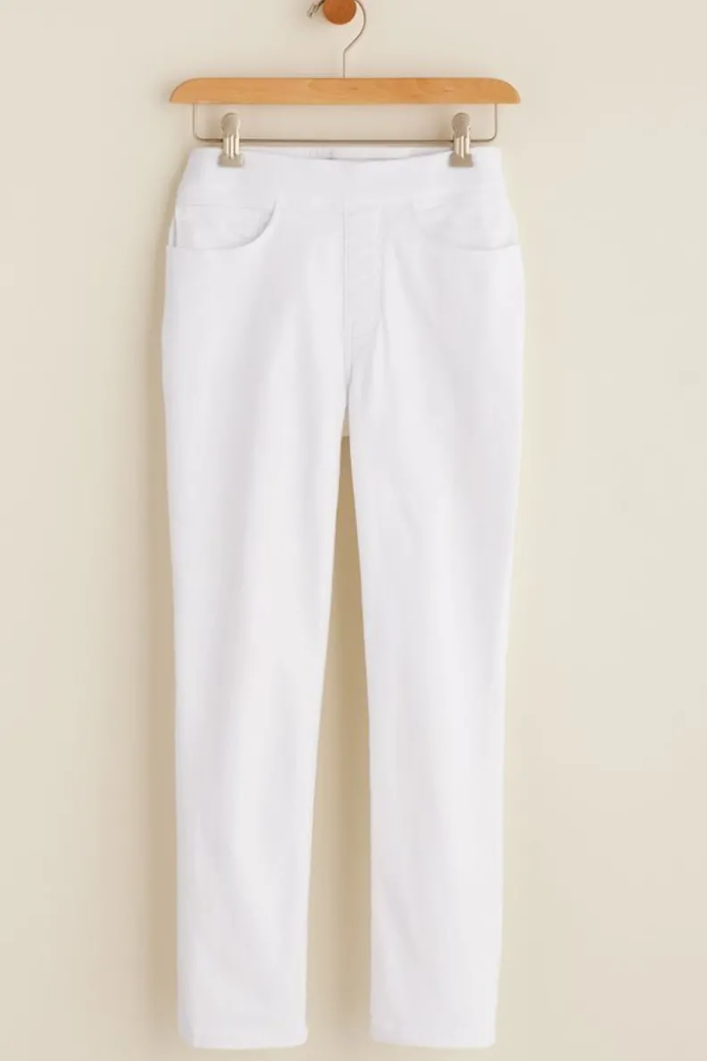 Online Soft Surroundings The Ultimate Denim Pull-On Crop White