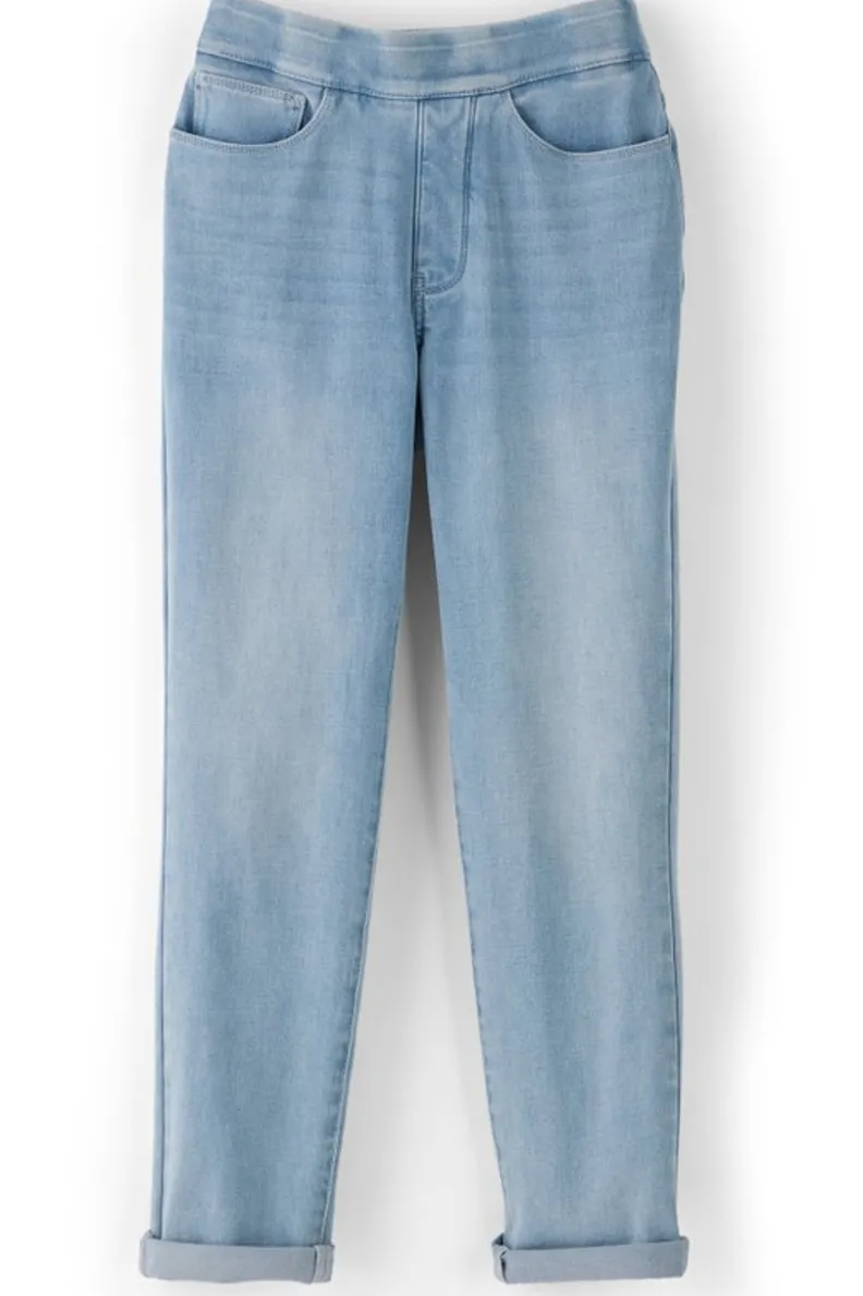 Online Soft Surroundings The Ultimate Denim Pull-On Crop White