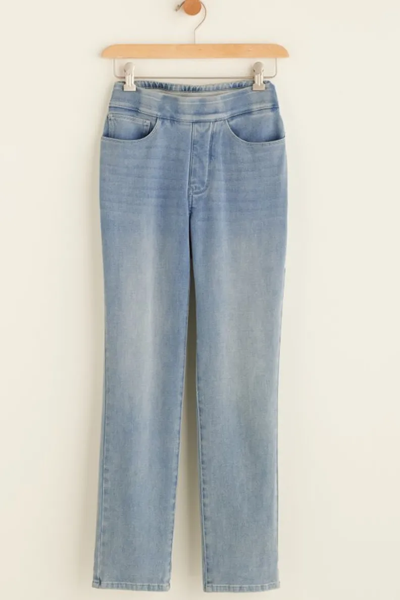 Online Soft Surroundings The Ultimate Denim Pull-On Crop White