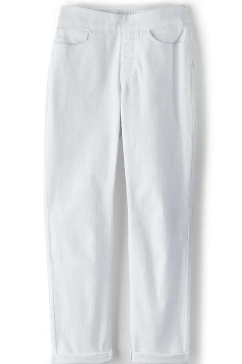 Online Soft Surroundings The Ultimate Denim Pull-On Crop White