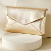 Discount Soft Surroundings Tindra Envelope Clutch Gold