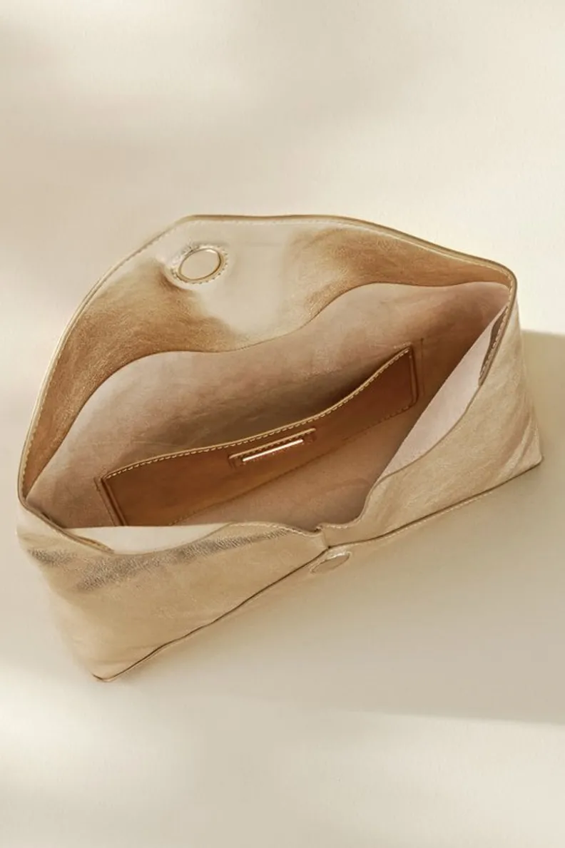 Discount Soft Surroundings Tindra Envelope Clutch Gold