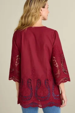 New Soft Surroundings Trella Eyelet Top