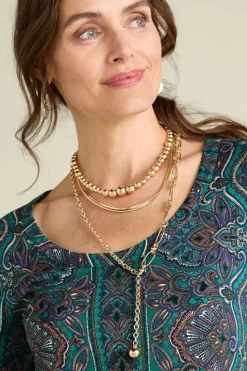 Discount Soft Surroundings Triveni Necklace Set Gold